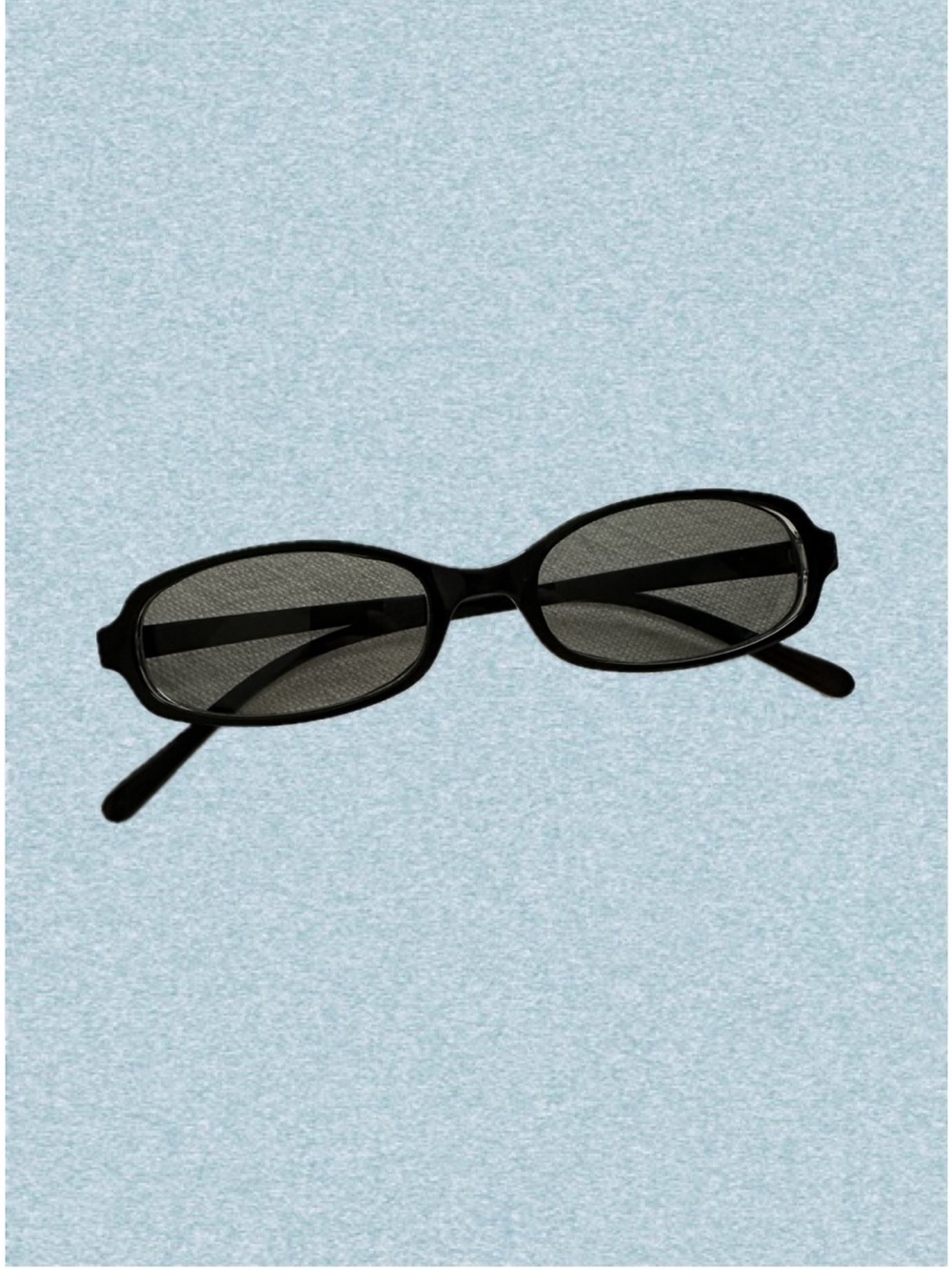 Black Oval Retro Sunglasses